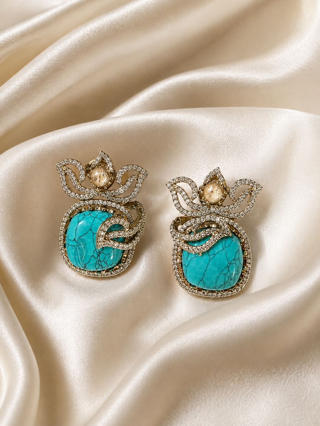 Turquoise Majesty Statement Earrings