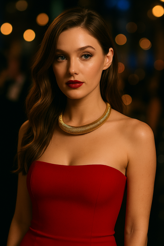 Classic Gold Collar Statement Necklace