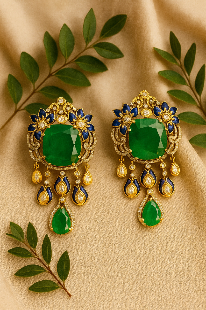 Regal Emerald Bloom Chandeliers