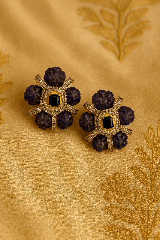 Royal Amethyst Blossom Earrings