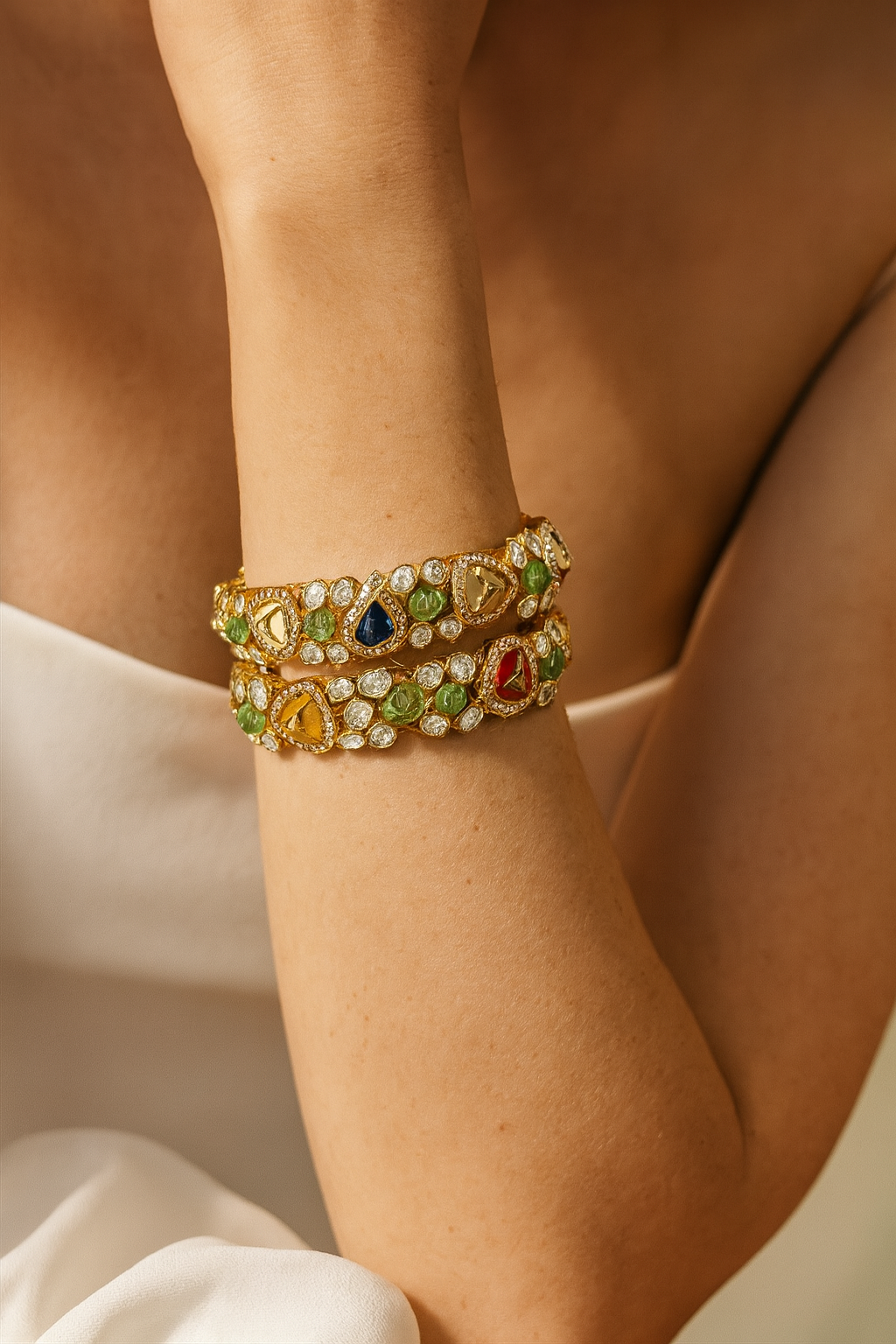 Heritage Navaratna Polki Bangles