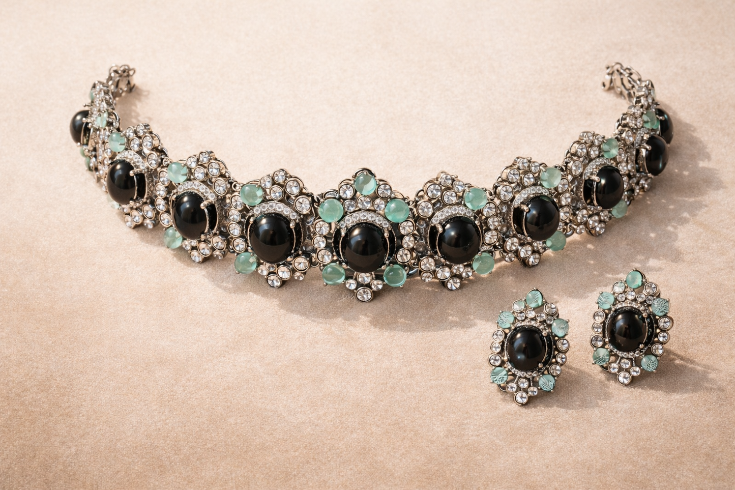 Midnight Bloom Onyx Necklace