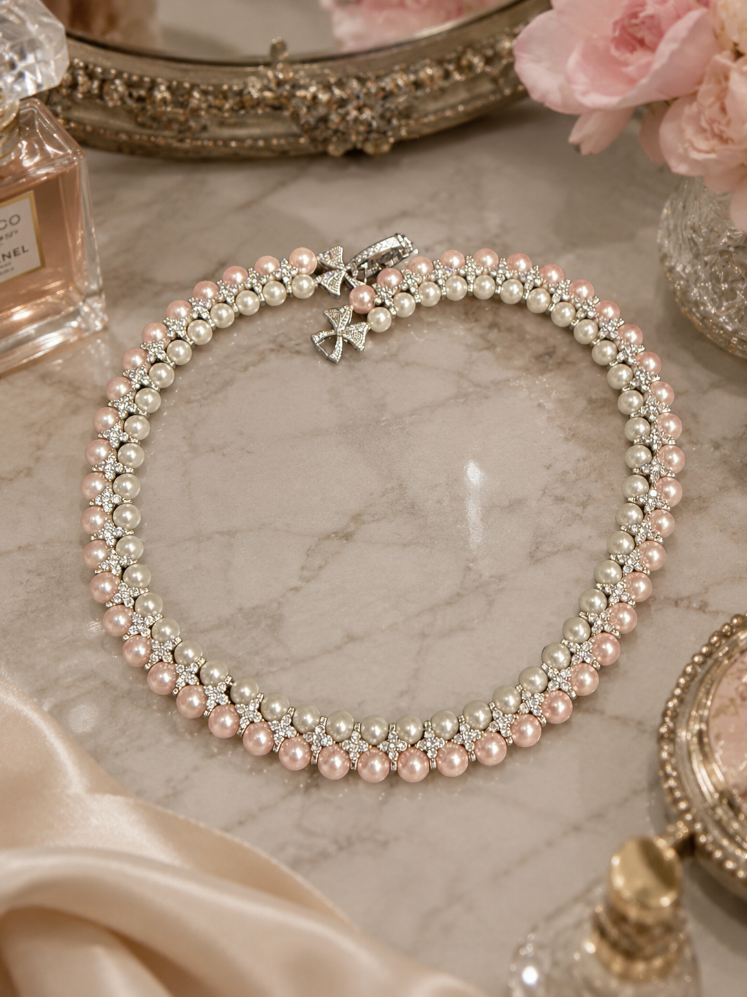 Blush Pearl Blossom Necklace