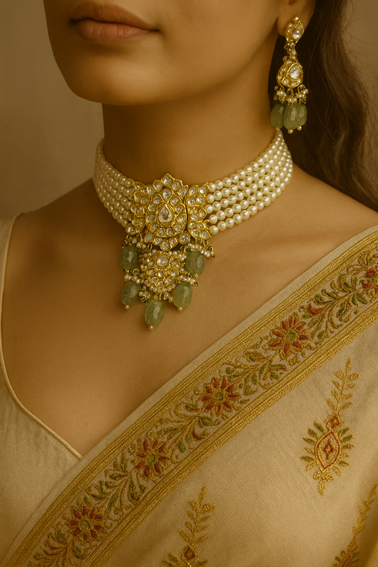 Royal Pearl & Kundan Choker