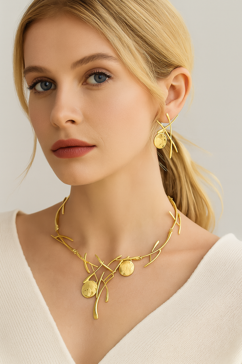 Modern Gold Statement Necklace Collection
