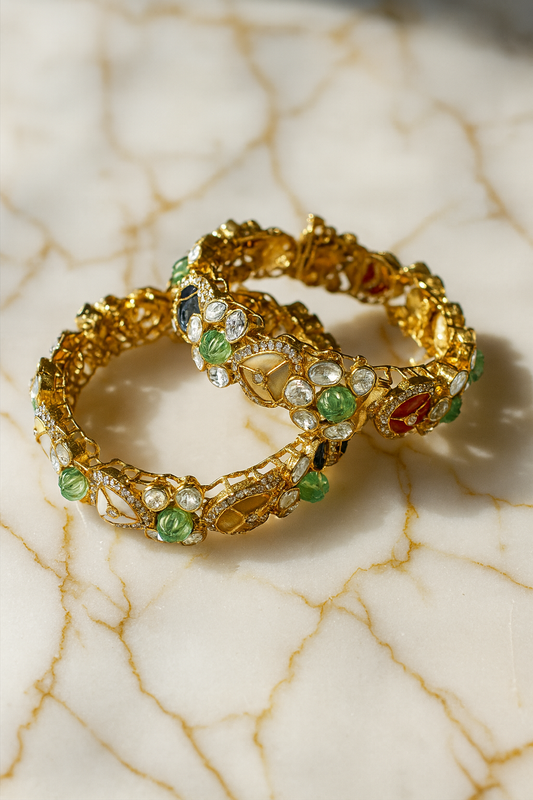 Heritage Navaratna Polki Bangles