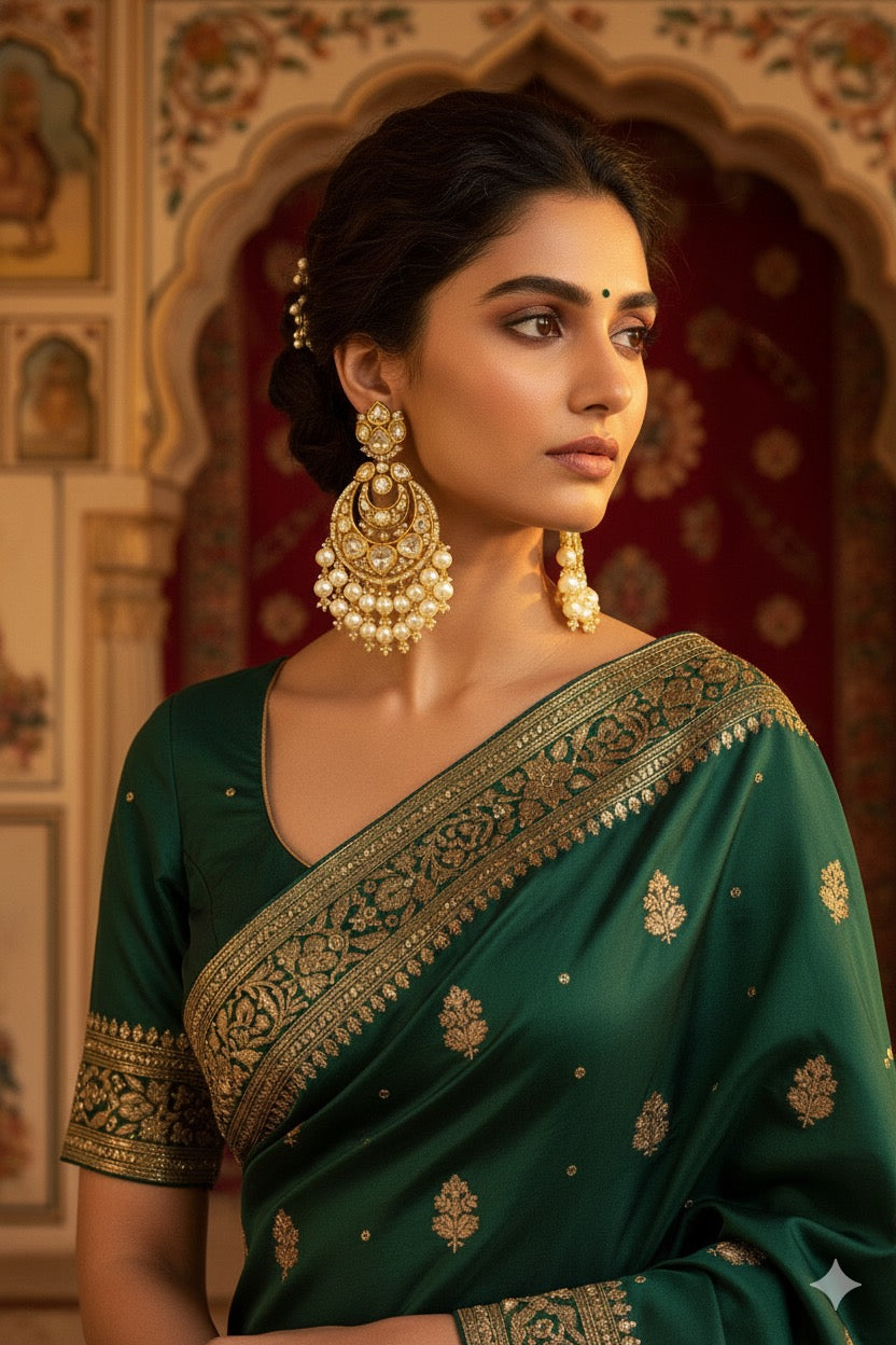 Heritage Kundan Pearl Chandbalis