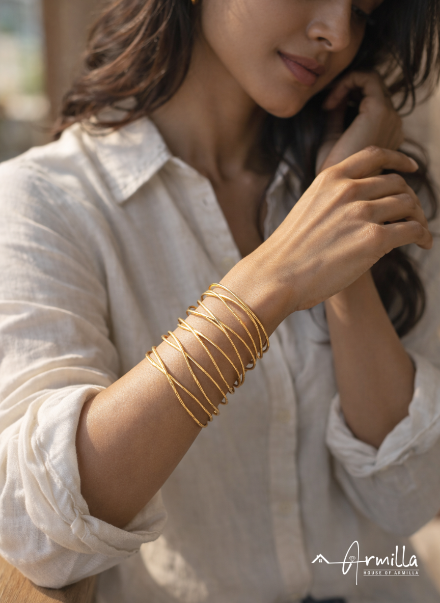 Ethereal Gold Coil Bracelet