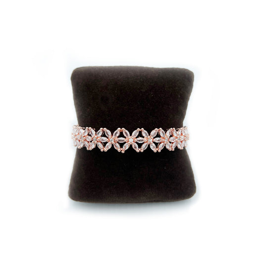 Elegant Floral Charm Bangle