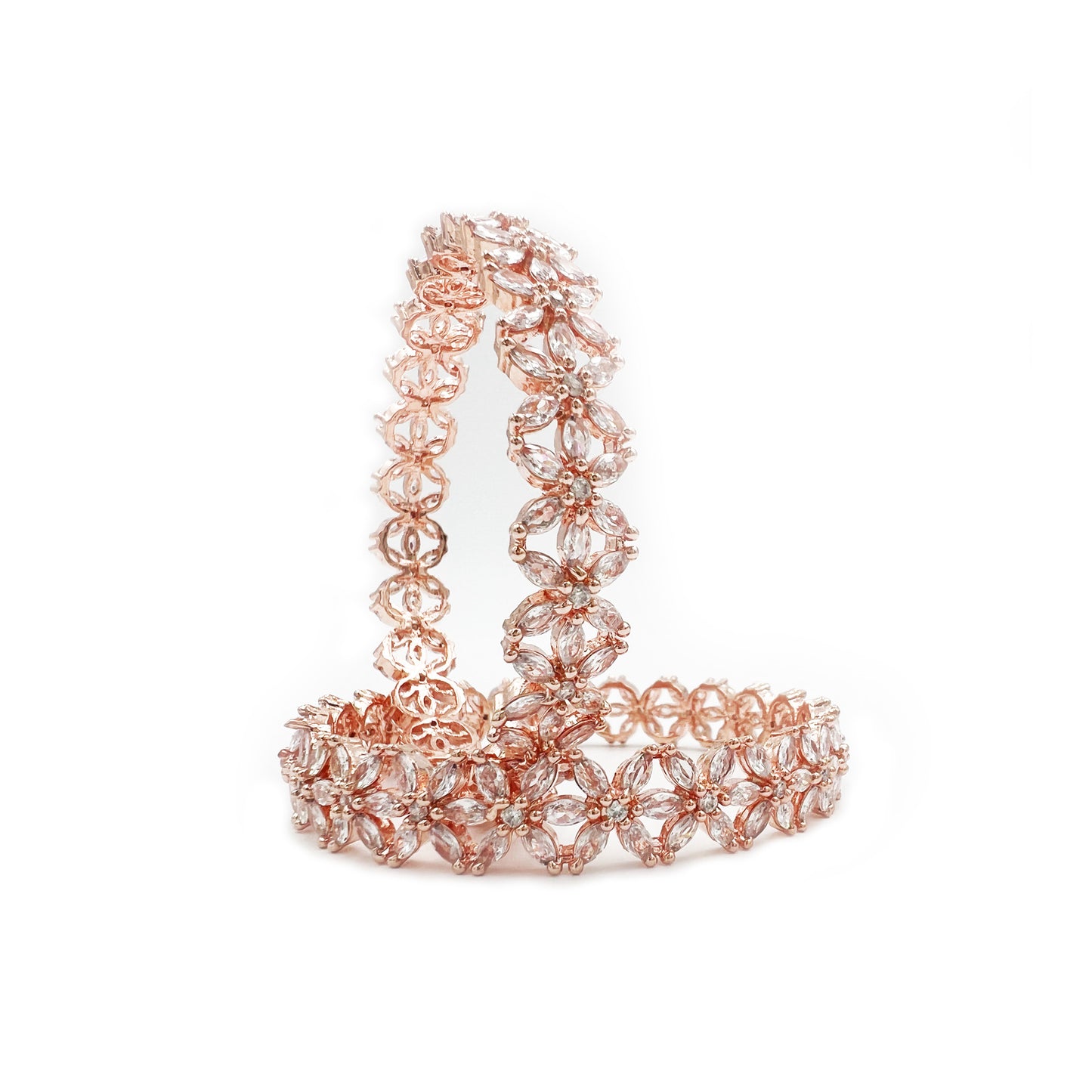 Elegant Floral Charm Bangle