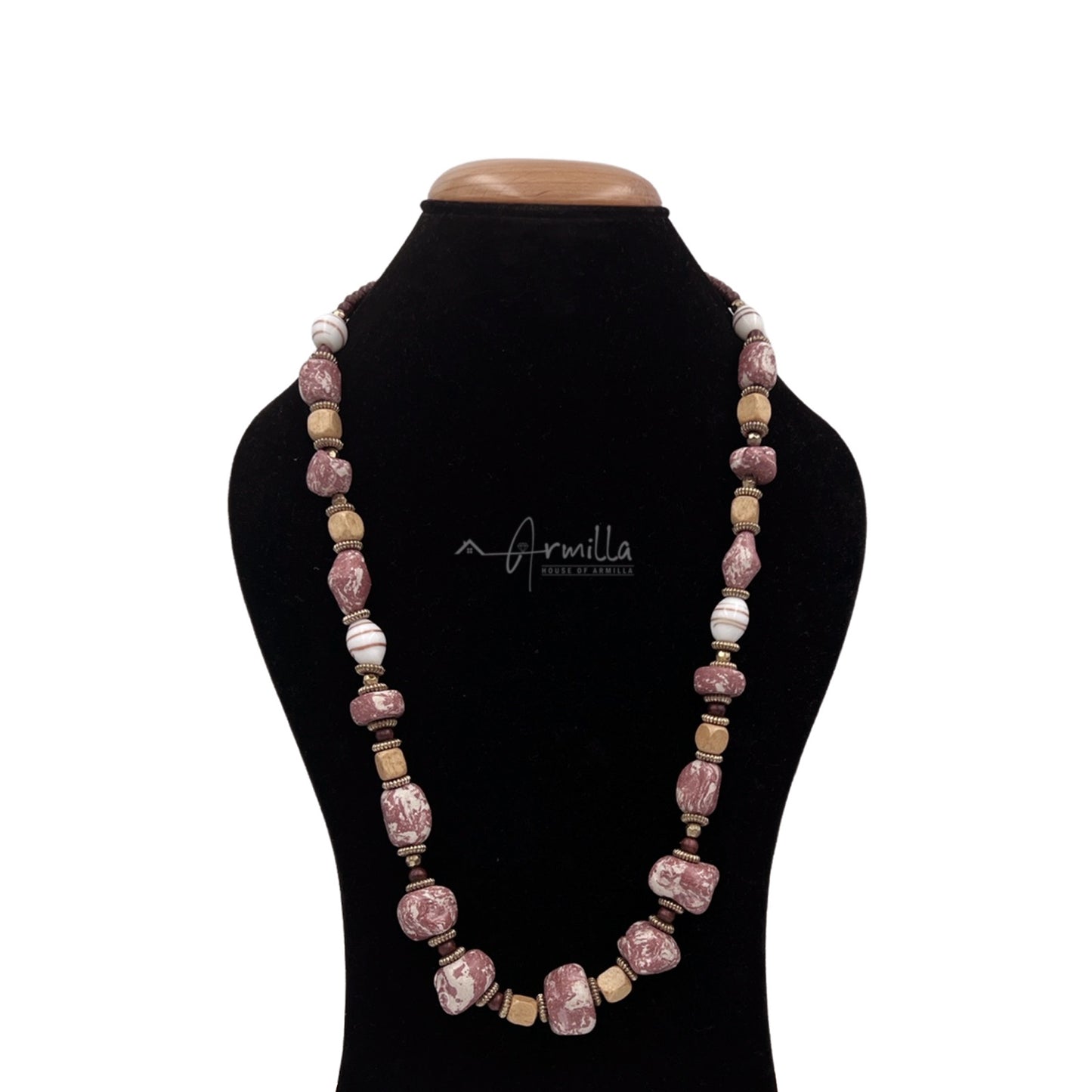 Vintage Women Single Strand Beaded Necklace