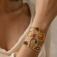 Navrangi Orbit Gemstone Cuff Bracelet