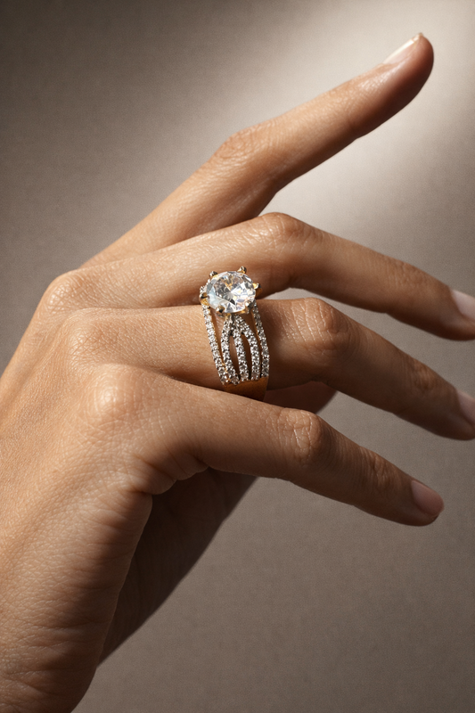 Celestial Split-Shank Solitaire Ring
