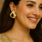 Enamel & Gemstone Teardrop Statement Studs