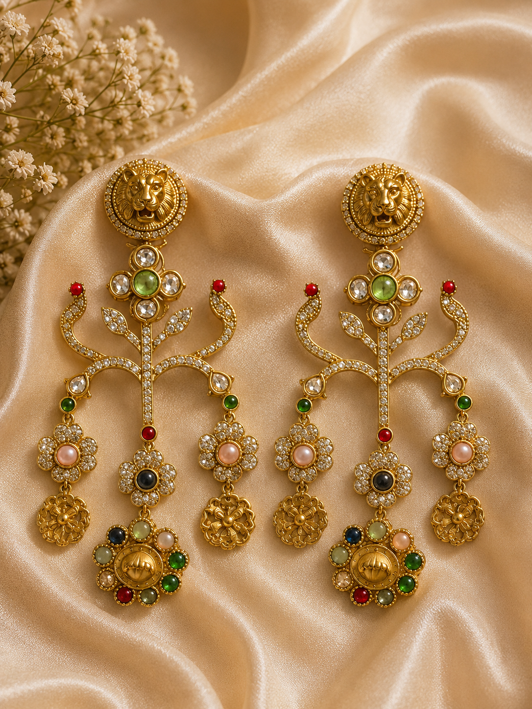 Regal Lion Heritage Statement Earrings