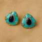 Enamel & Gemstone Teardrop Statement Studs
