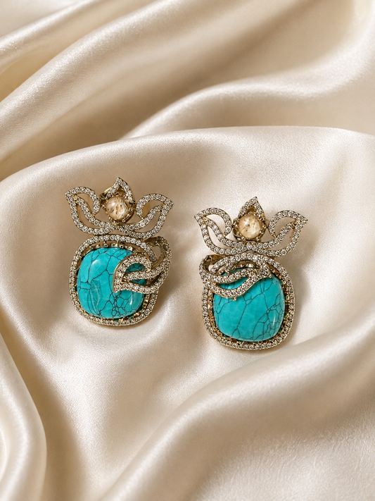 Turquoise Majesty Statement Earrings