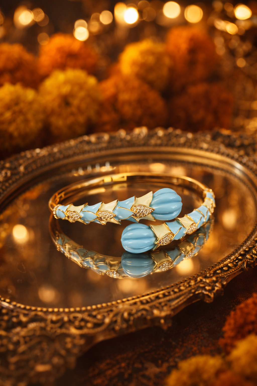 Azure Lotus Cuff