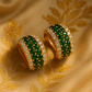 Emerald Radiance – Luxe Statement Hoop Earrings