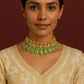 Enchanting Green Kundan & Pearl Choker Set