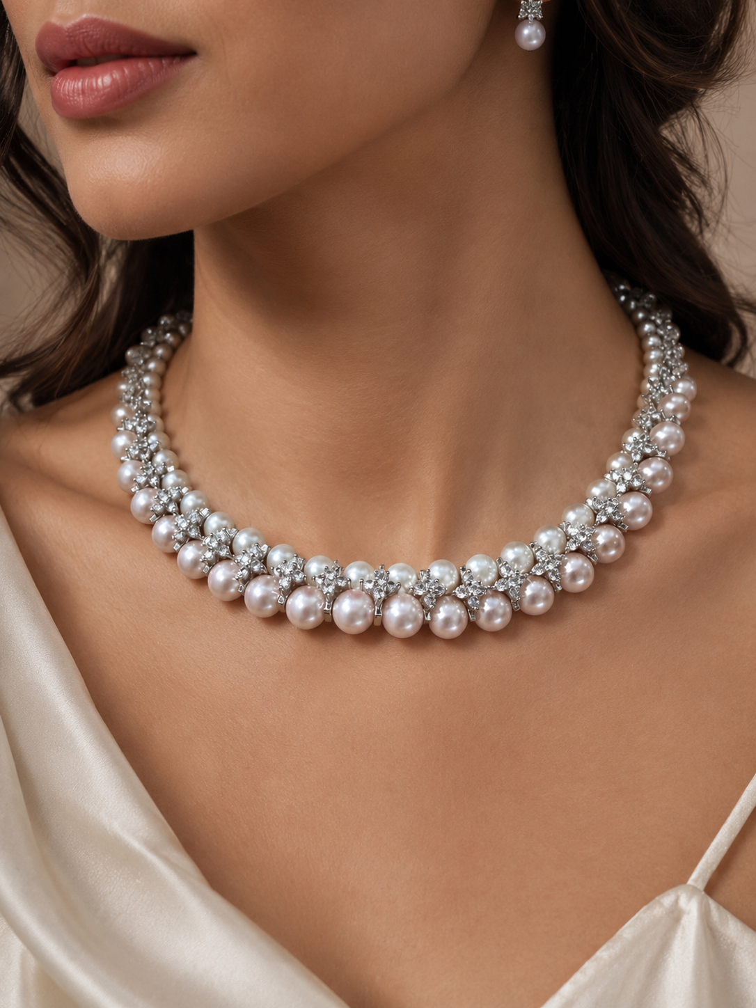 Blush Pearl Blossom Necklace