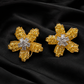 Midnight Bloom Floral Stud Earrings