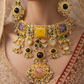 Royal Navratan-Inspired Statement Necklace Set with Earrings