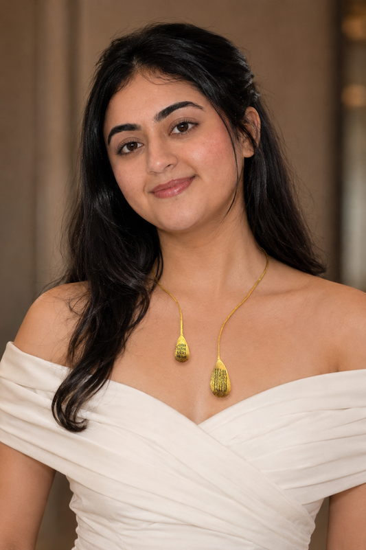 Aurelia Sculpted Drop Necklace