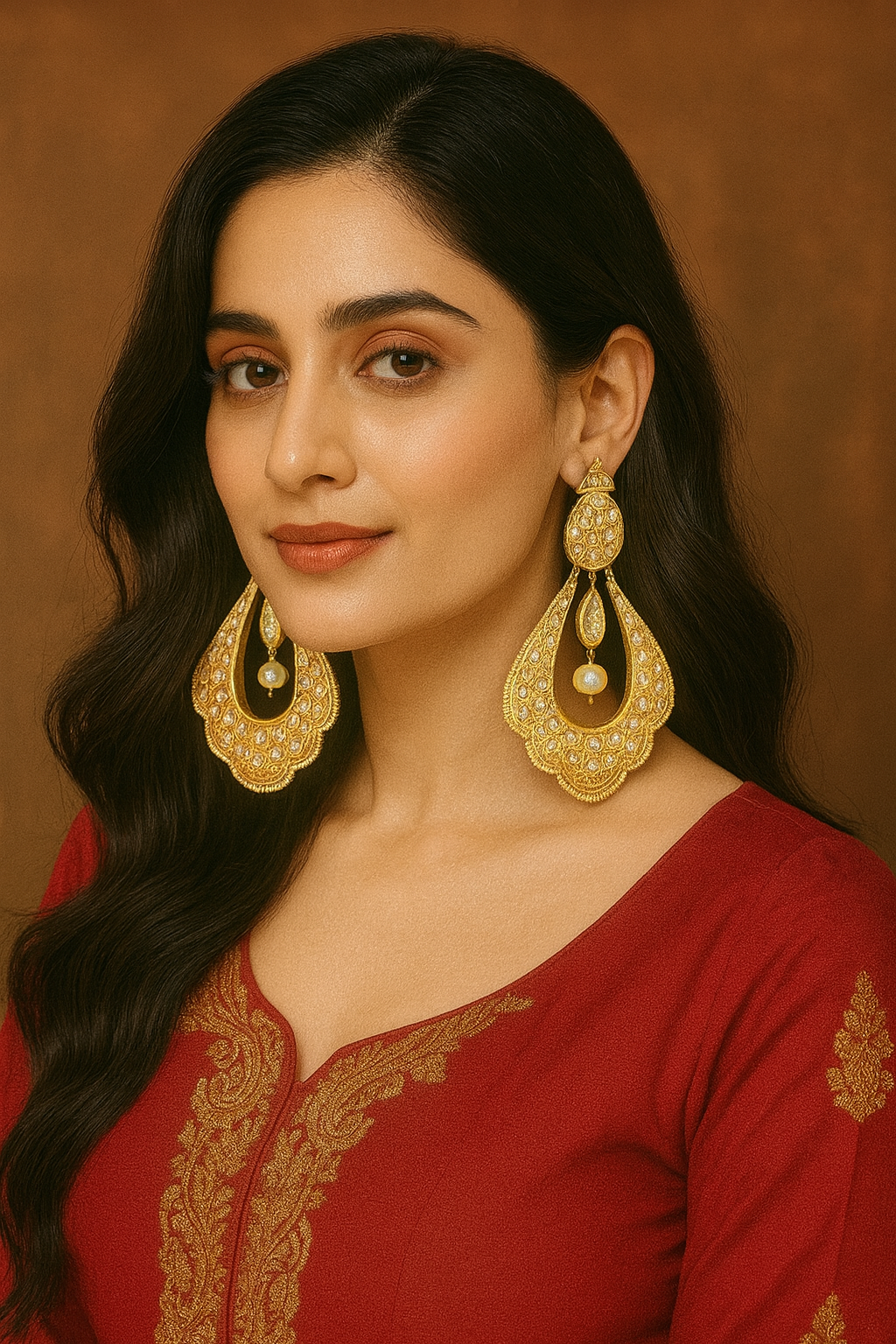Timeless Kundan Chandbali Earrings