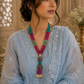 Meher Multistrand Ruby & Turquoise Beaded Necklace