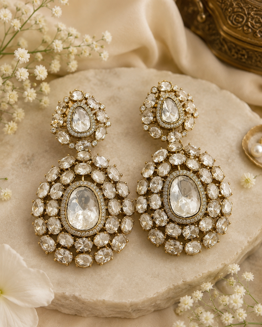 Noor Crystal Statement Earrings