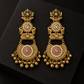 Antique Gold Heritage Temple Chandbali Earrings
