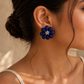 Midnight Bloom Floral Stud Earrings