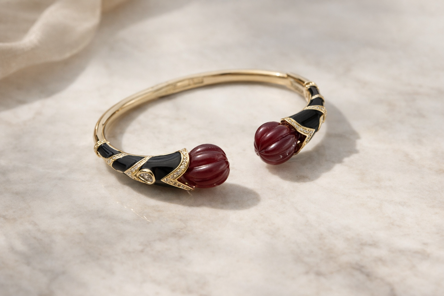 Midnight Garnet Cuff
