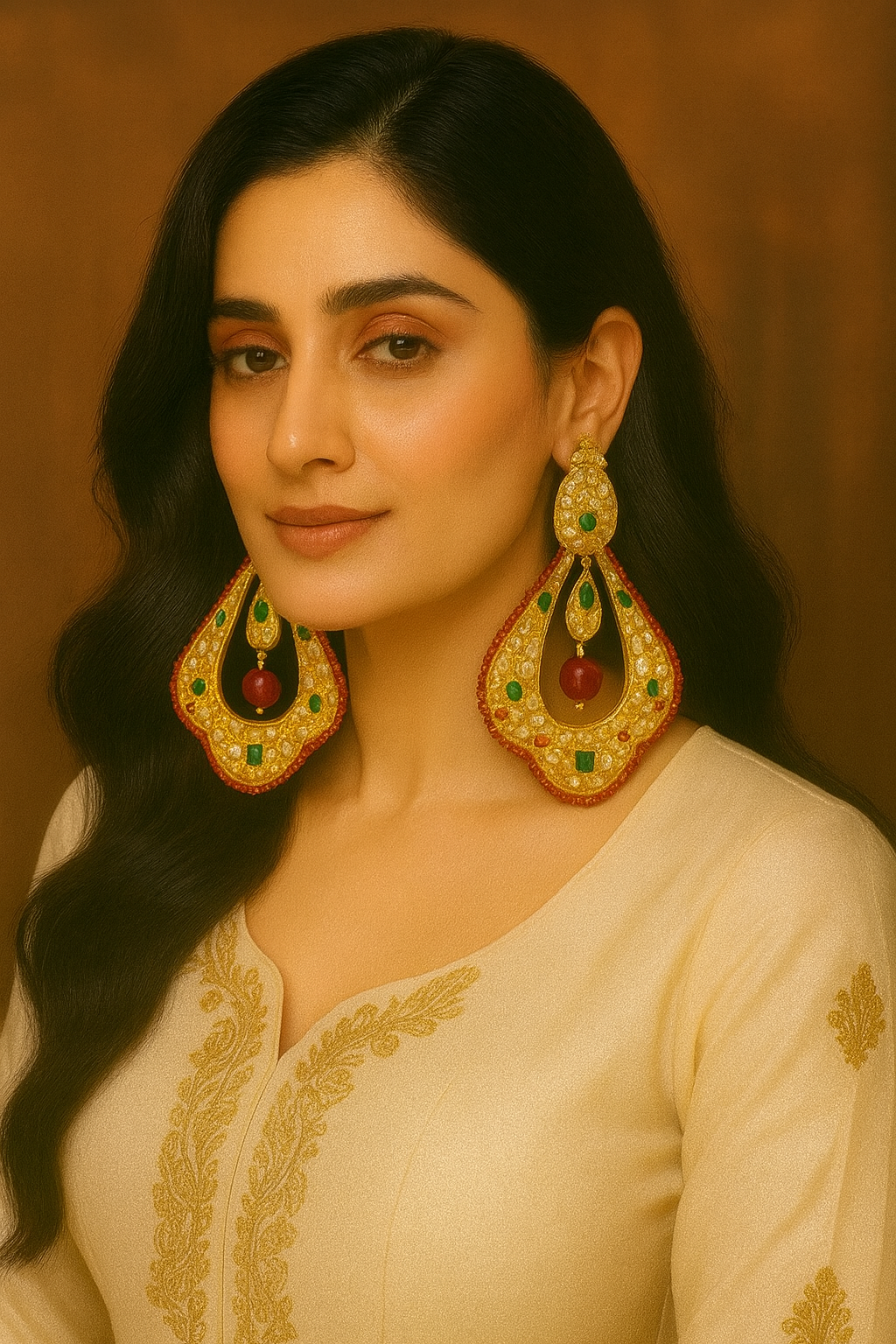 Timeless Kundan Chandbali Earrings