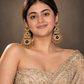 Antique Gold Heritage Temple Chandbali Earrings