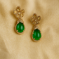 Regal Kundan Grace – Emerald & Ruby Drop Earrings
