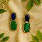 Majestic Duo – Sapphire & Emerald Doublet Earrings