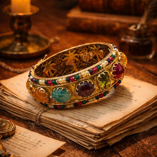 Jeweled Mosaic Cuff