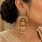 Blush Pink Double Jhumka Earrings