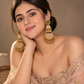 Antique Gold Heritage Temple Chandbali Earrings