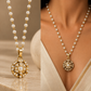 Ruby & Pearl Bloom Jadau Pendant Set with Matching Earrings