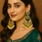 Kundan Polki Chandelier Earrings