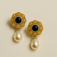 Moon Bloom Pearl Drop Earrings