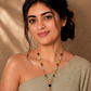 Multicolour Gemstone Statement Necklace & Earrings Set