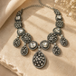Vintage Oxidised Polki Statement Necklace