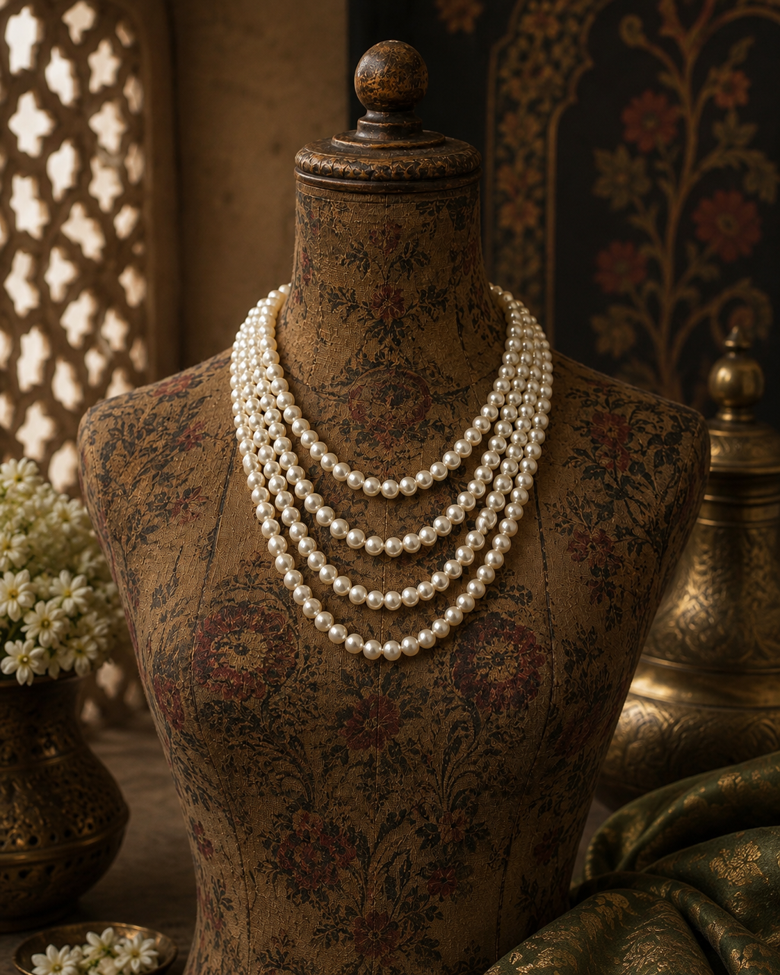 Noor Classic Layered Pearl Necklace