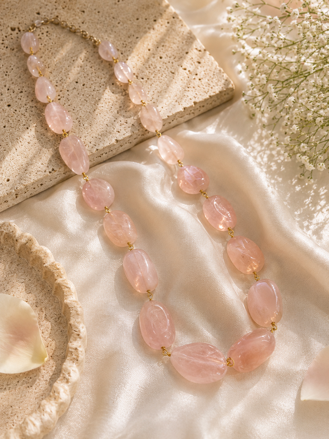 Aarya Natural Stone Statement Necklace