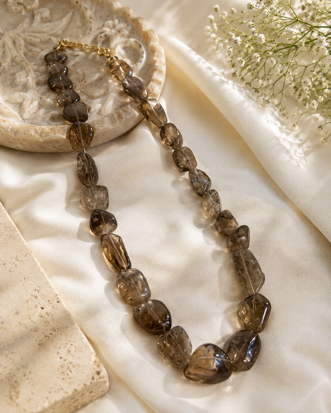 Aarya Natural Stone Statement Necklace