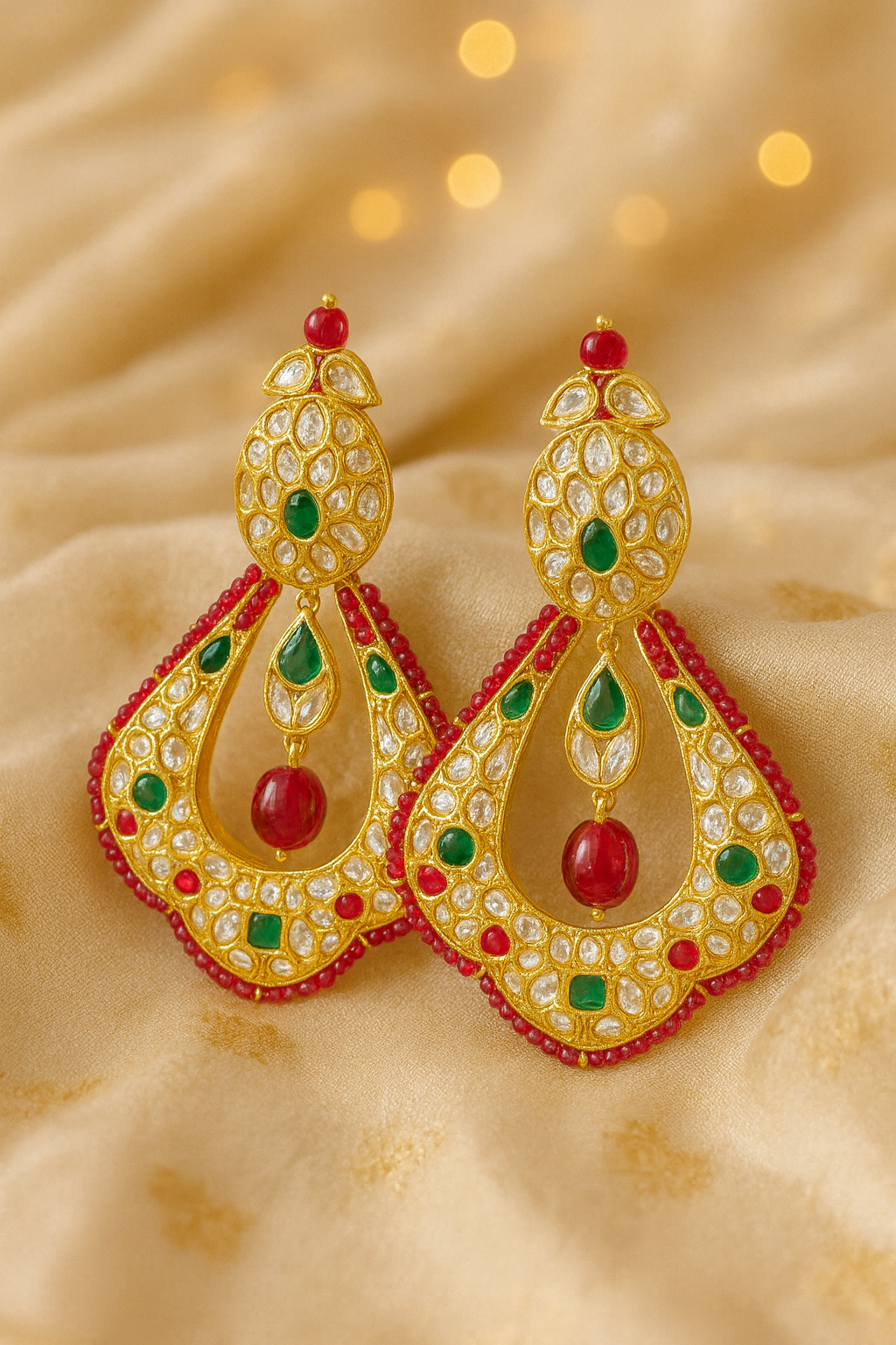 Timeless Kundan Chandbali Earrings